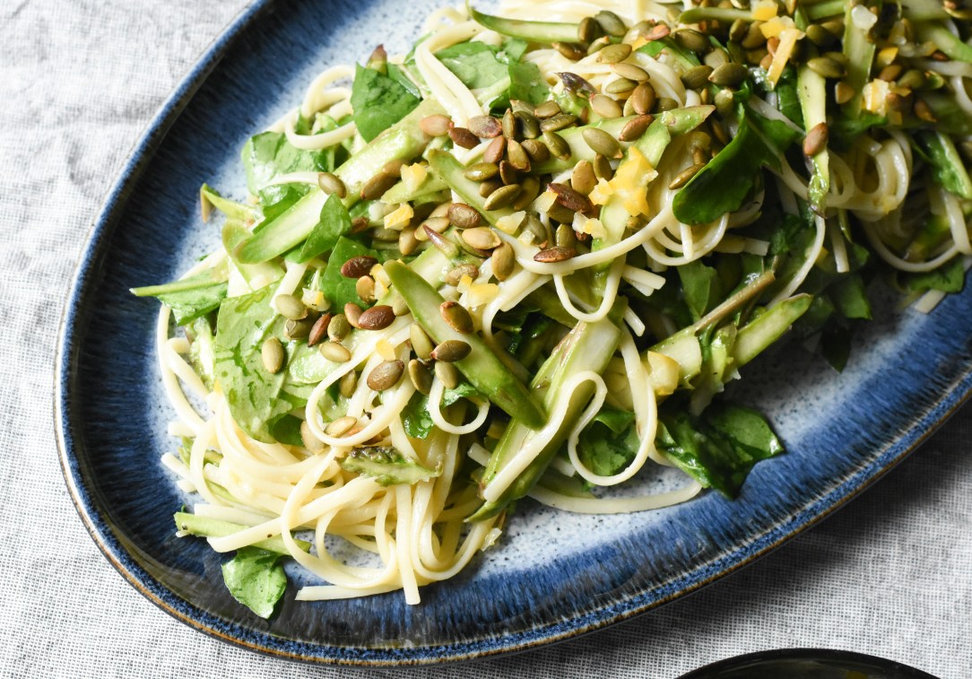 Lemon asparagus pasta salad 
