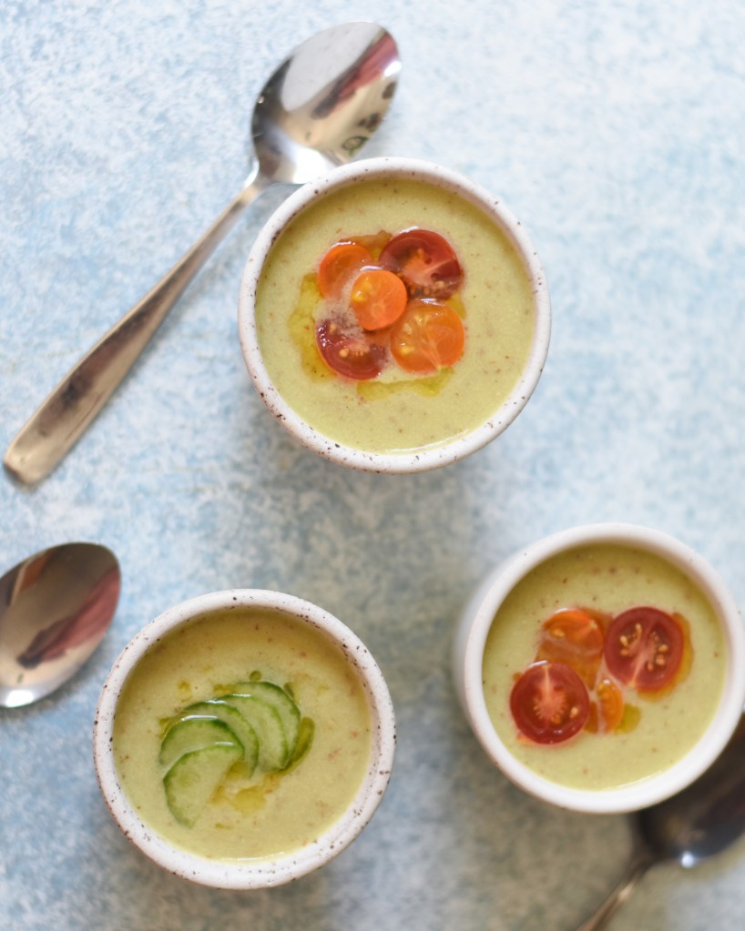 paleo cucumber almond gazpacho, whole 30
