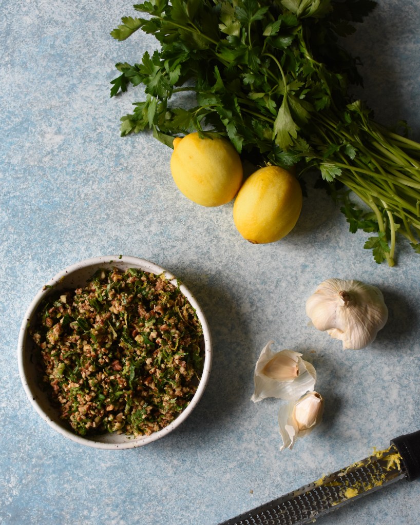 Gremolata with pecans added to it 