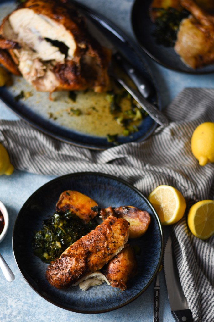 juicy roasted chicken, easy dinner, easy cleanup